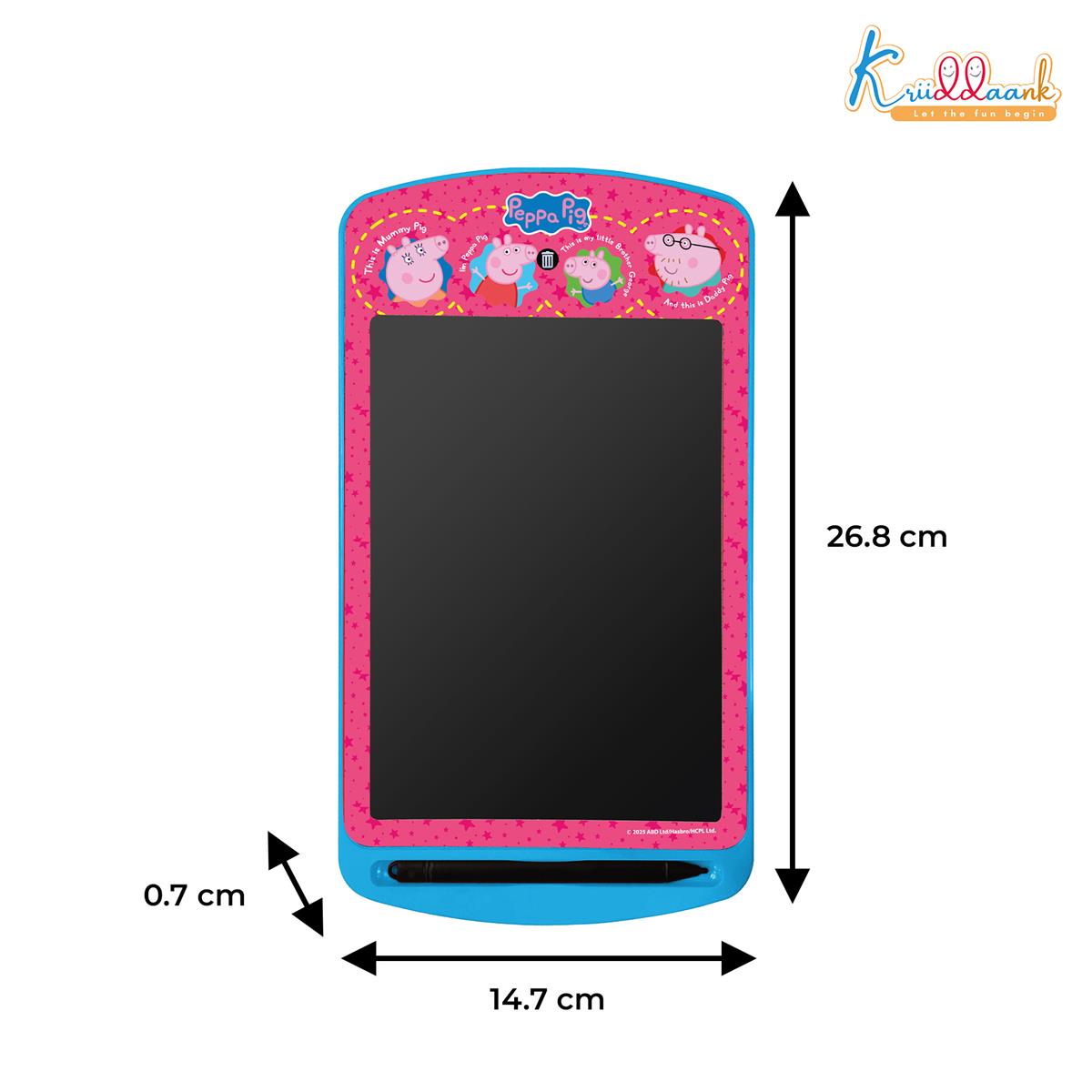 Kriiddaank Peppa Pig 10.5 Inch LCD Writing Tablet & Drawing Pad for Kids