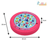 Kriiddaank Minnie Kriiddaank Mouse Musical Fishing Game - Rotating Battery Operated Pond with 21 Fish & 4 Fishing Poles