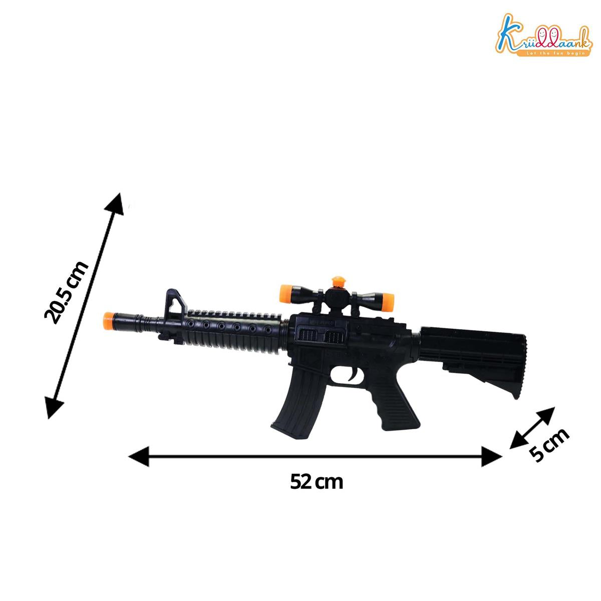 Kriiddaank AK-47 Style Toy Rifle - Realistic Battery Operated Soft Bullet Blaster with Lights, Sound & Bayonet