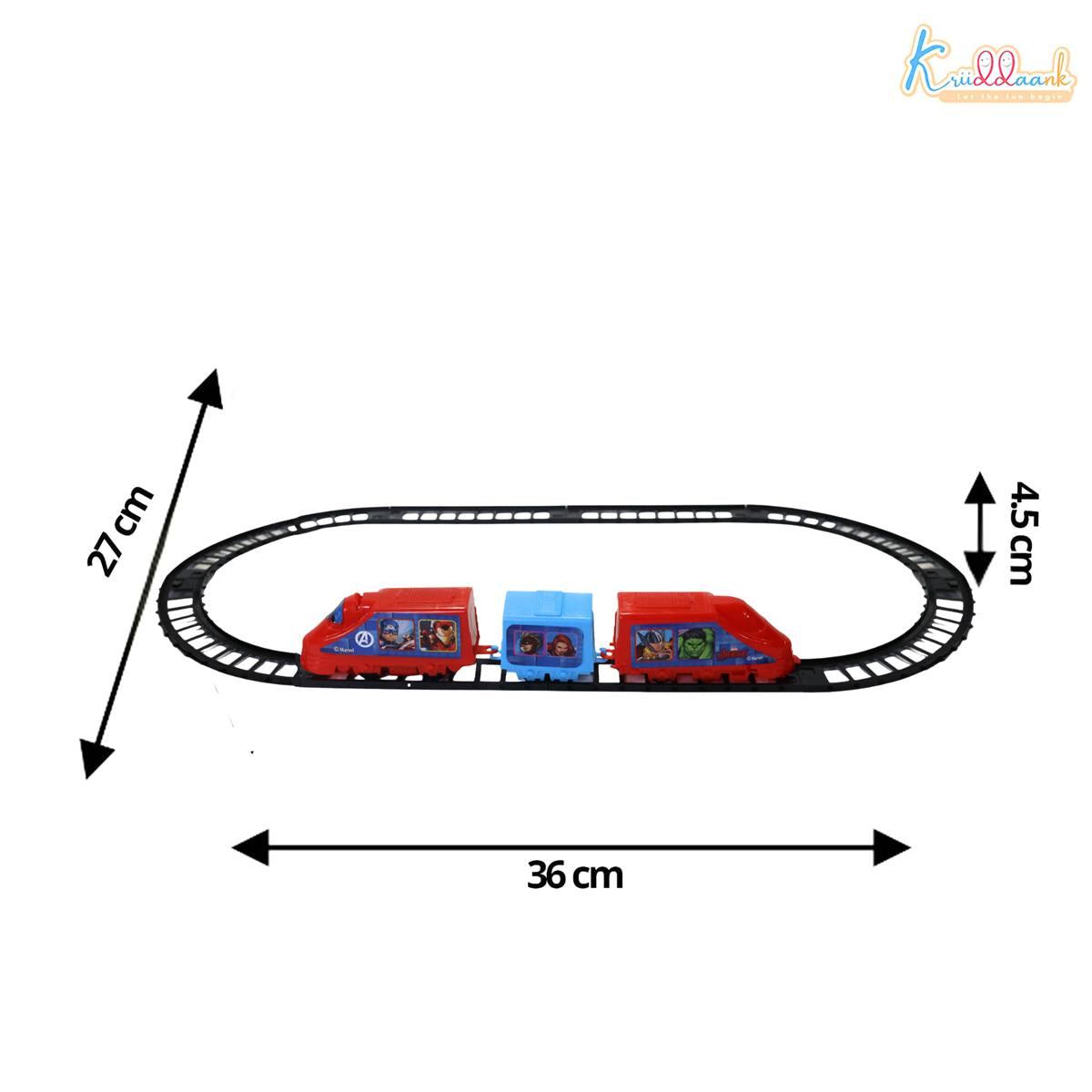 Kriiddaank Marvel Avengers Bullet Train Set for Kids - 11 Pcs