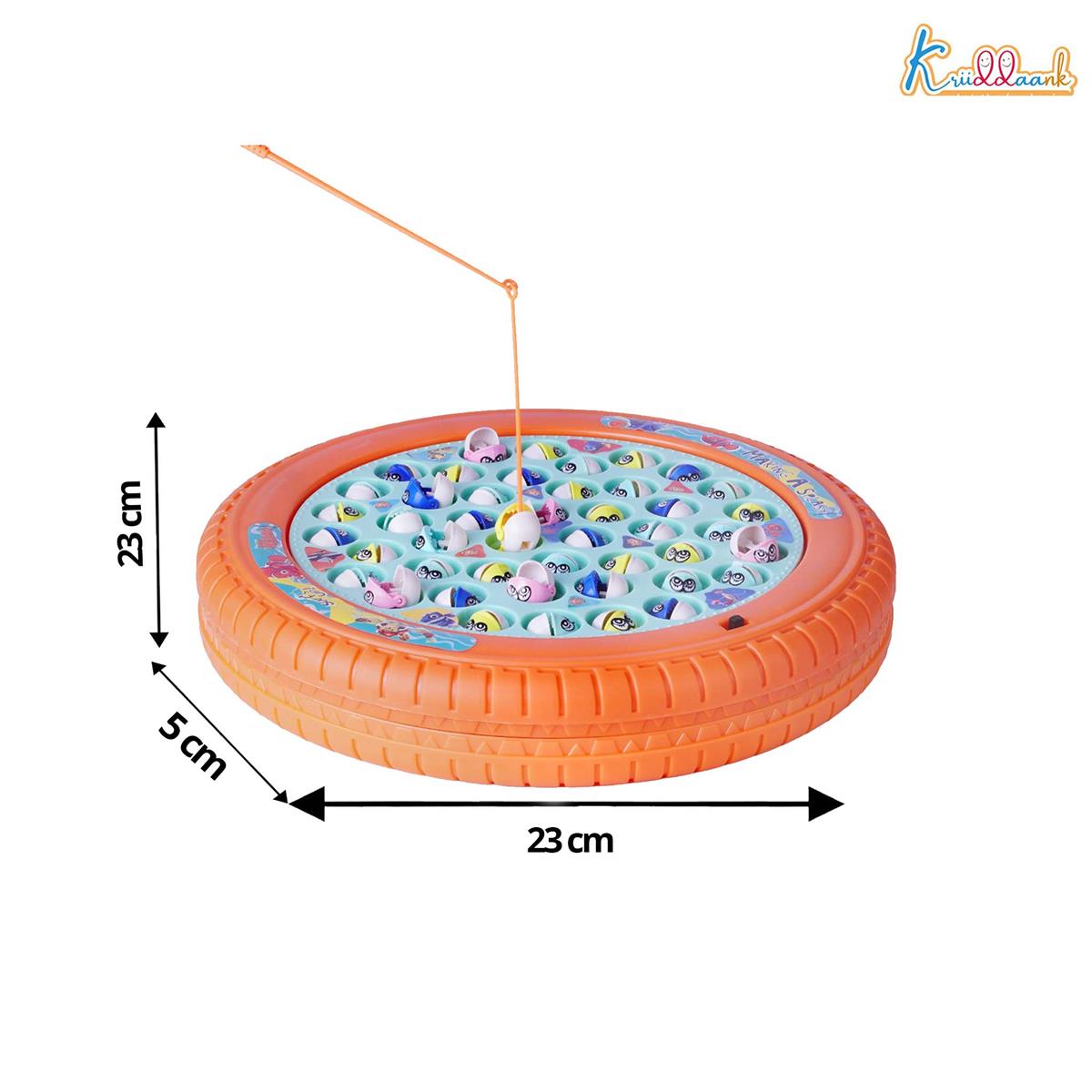Kriiddaank Nemo Theme Musical Rotating Fishing Game for Kids Orange