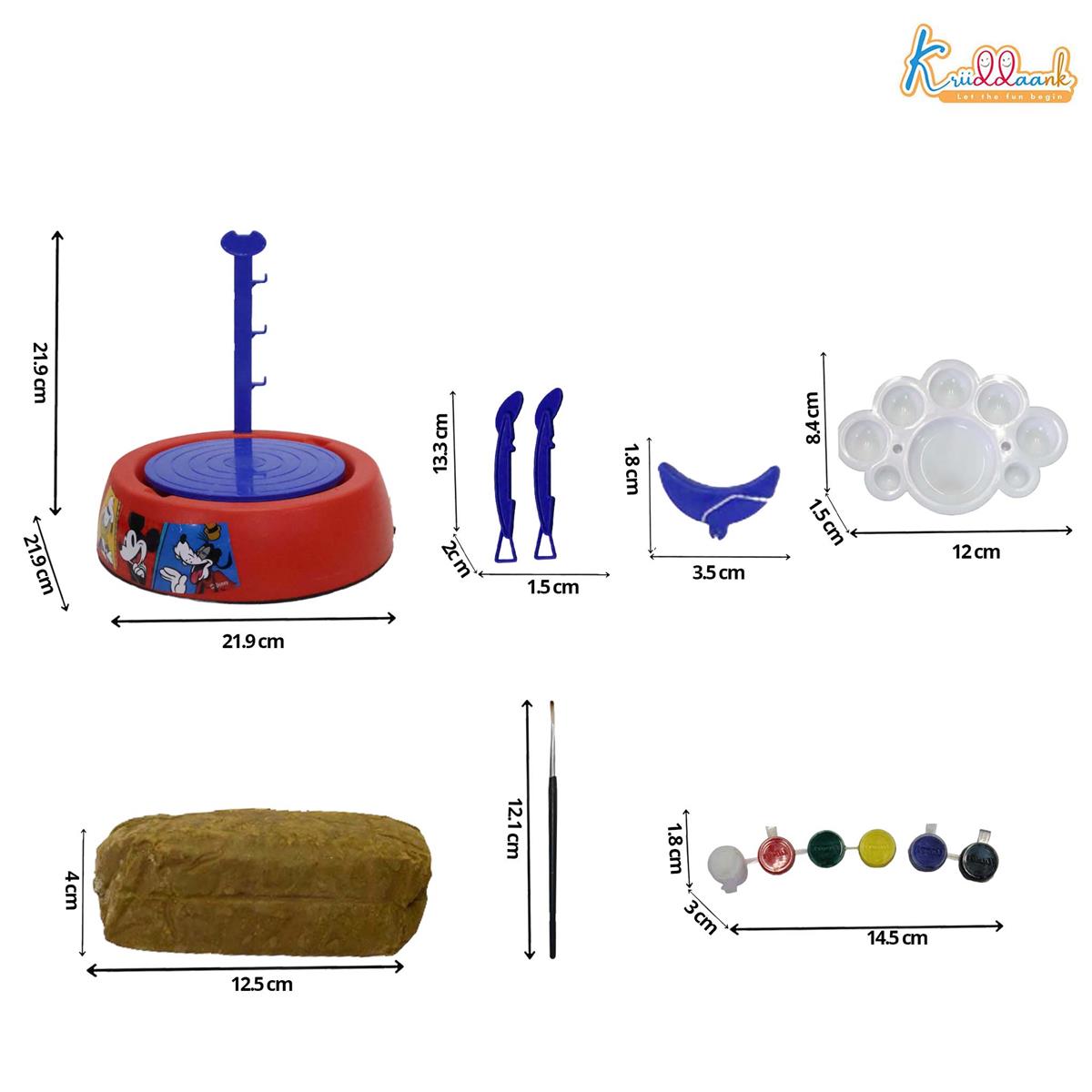 Kriiddaank Disney Mickey Mouse Pottery Wheel Modeling Set