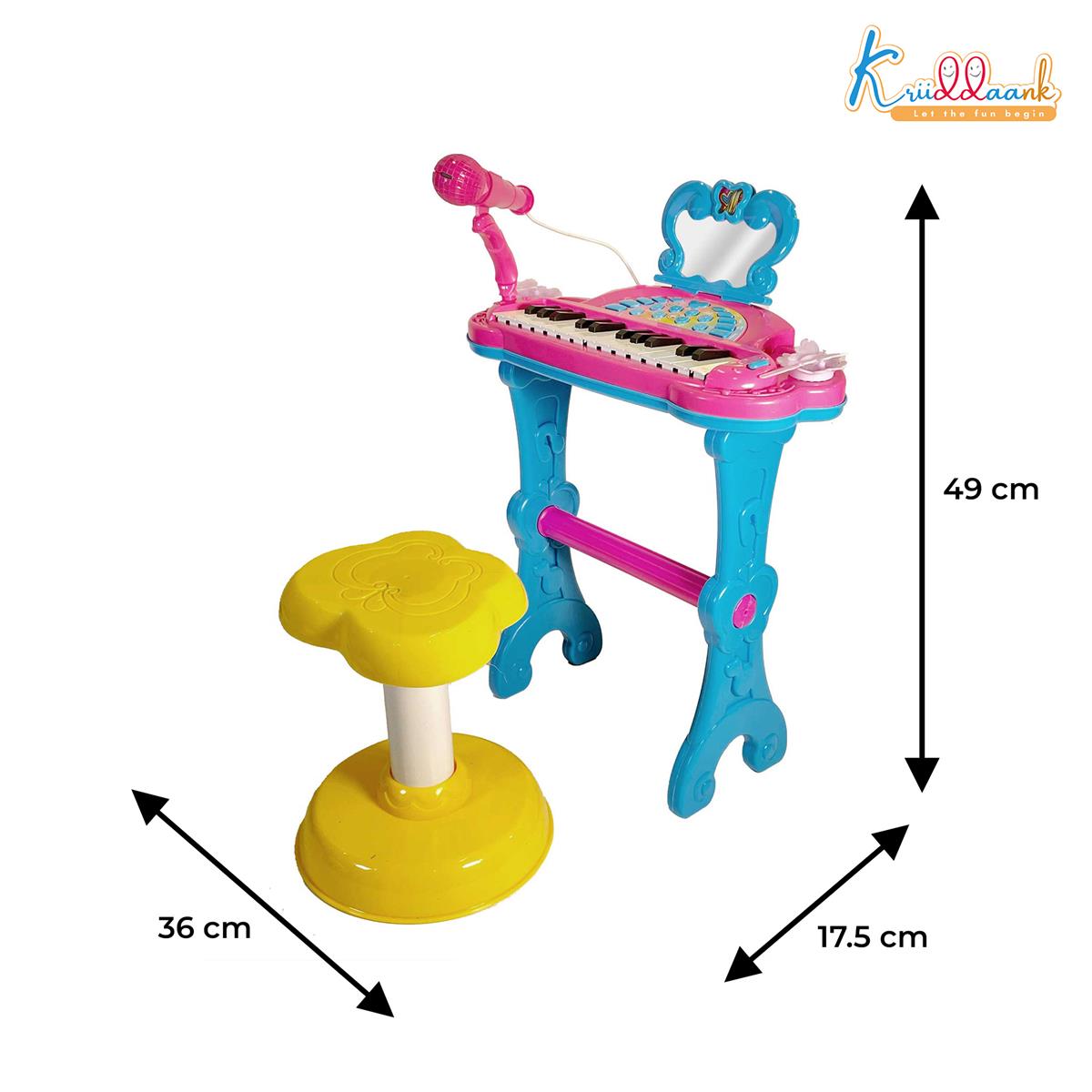 Kriiddaank Hasbro Peppa Pig Little Pianist Keyboard with Microphone & Stool