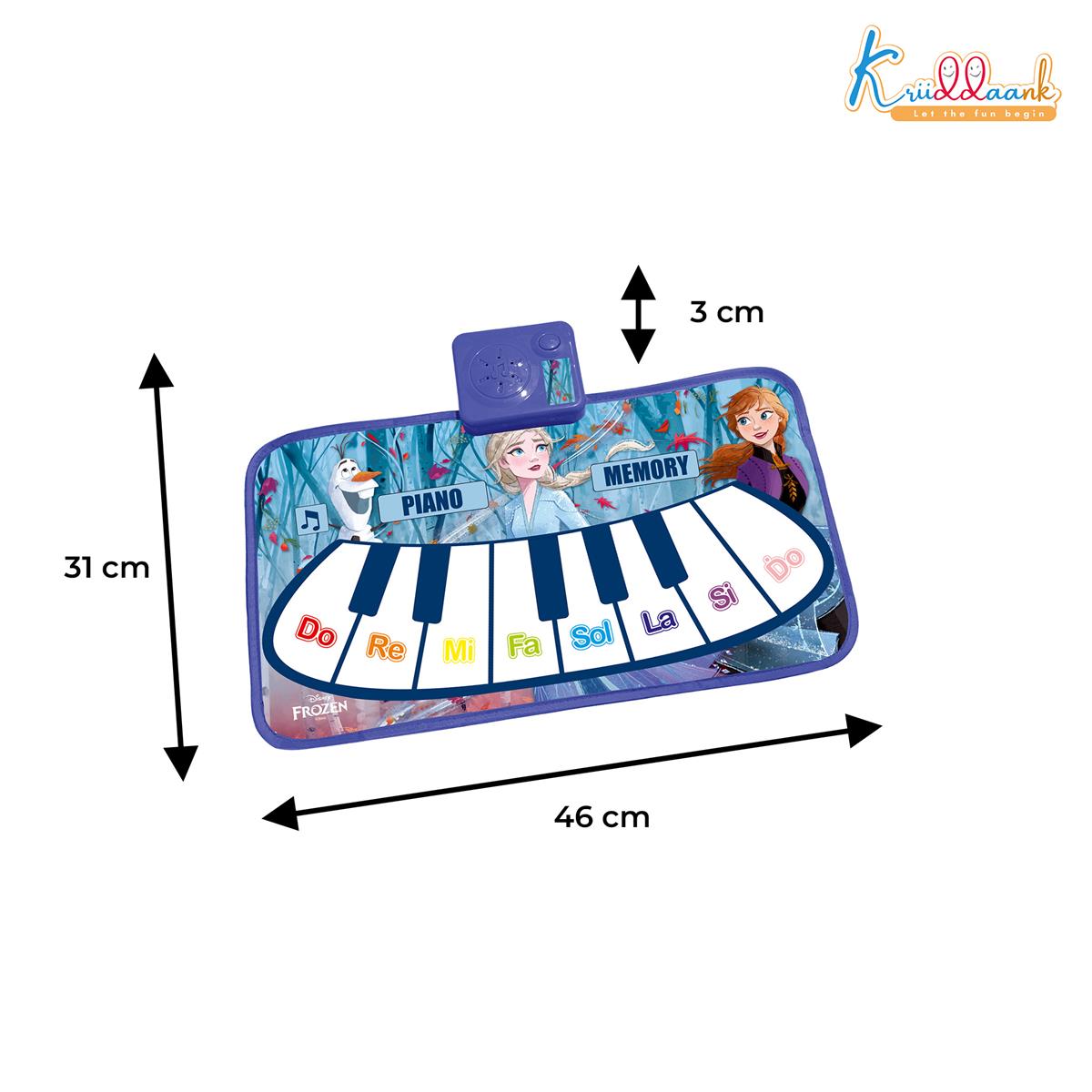 Kriiddaank Frozen Theme Piano Music Mat - Step-On Floor Piano with Elsa & Anna,