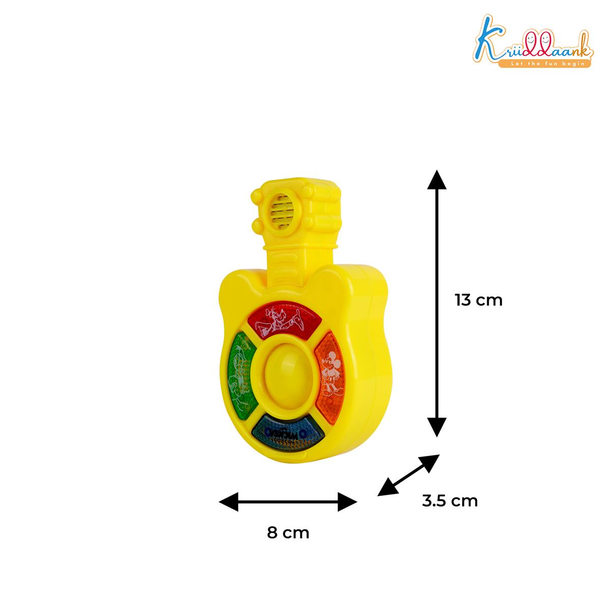 Kriiddaank Disney Mickey Mouse Mini Music Guitar Toy for Kids Yellow
