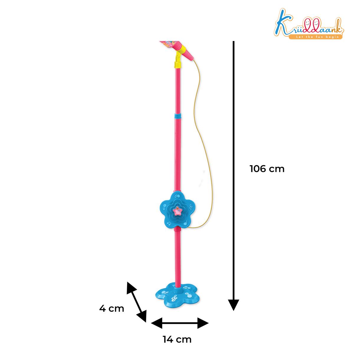 Kriiddaank Hasbro Peppa Pig Portable Wireless Karaoke Microphone with Adjustable Stand for Kids
