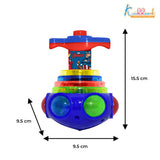 Kriiddaank Avengers Dizzy Glow Top - LED Light Up & Musical Spinning Toy for Kids