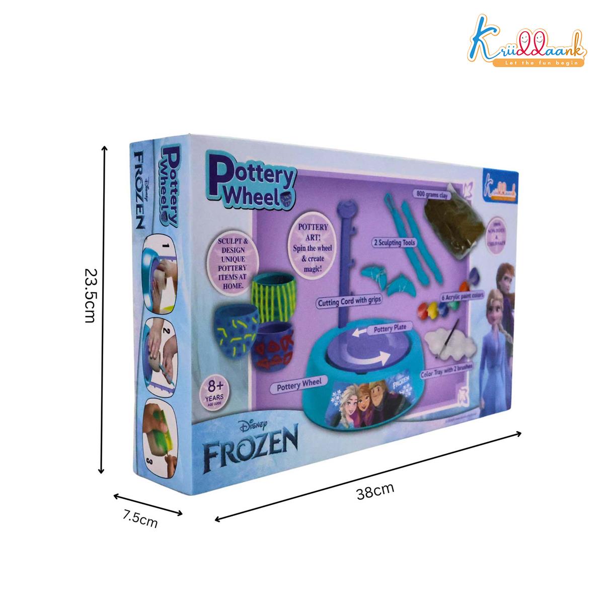 Kriiddaank Frozen Theme Pottery Wheel Kit for Kids