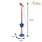 Kriiddaank Spiderman Microphone Stand for Kids - Portable Karaoke Set with Adjustable Stand (up to 106cm)