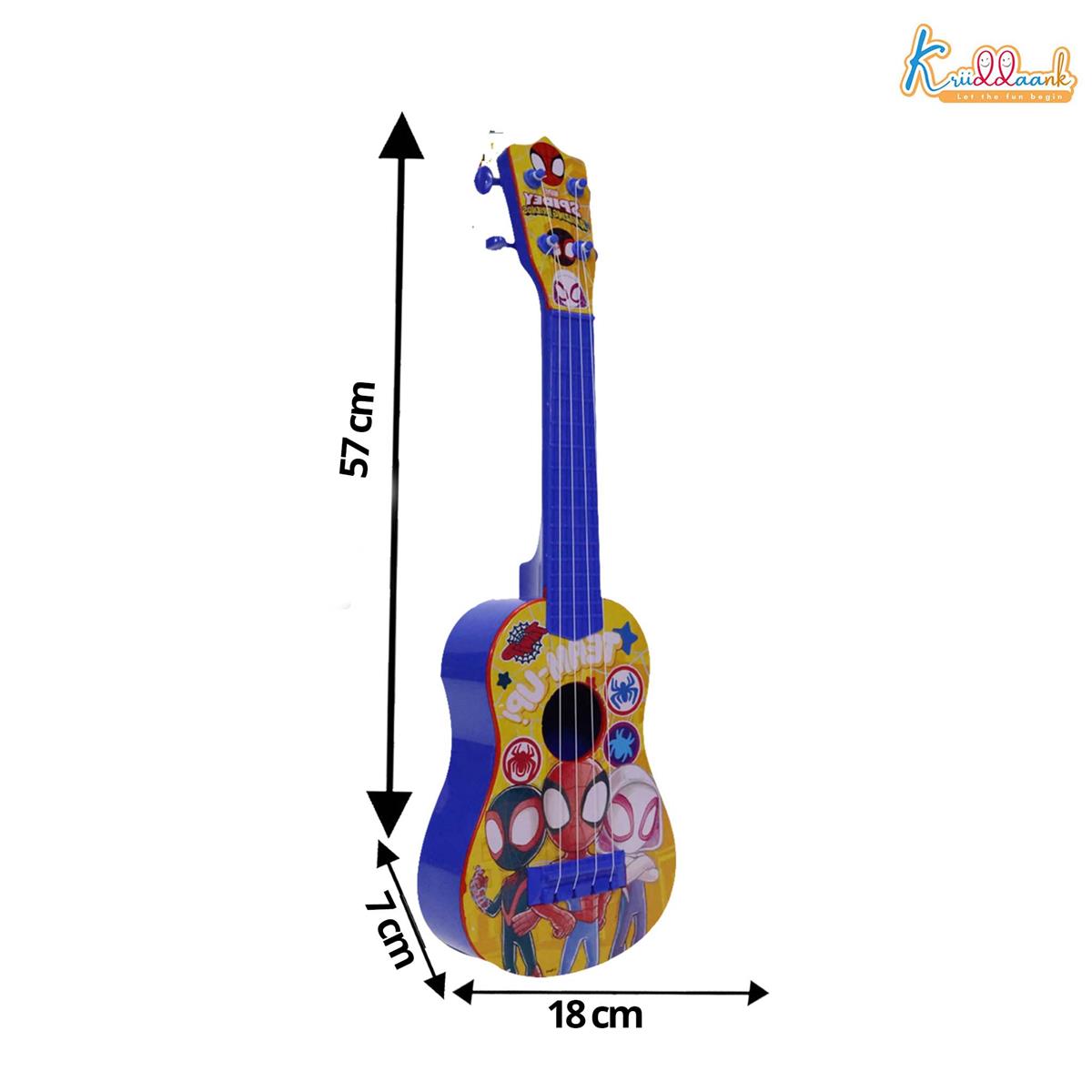 Kriiddaank Spiderman Big Toy Guitar for Kids - 4 Adjustable Strings