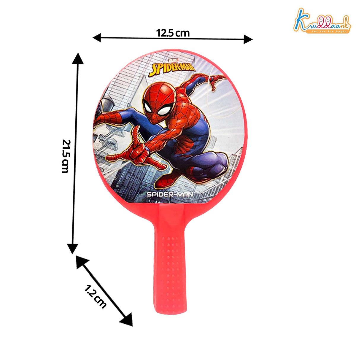 Kriiddaank Spiderman Tiny Pong Champs - Paddle Racket Set with Ball for Kids