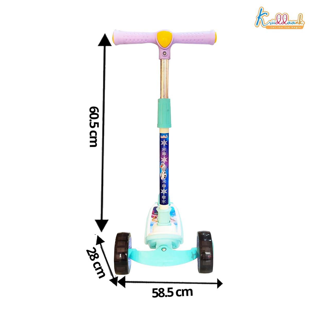 Kriiddaank Disney Frozen Adventure 3-Wheel Kick Scooter for Kids