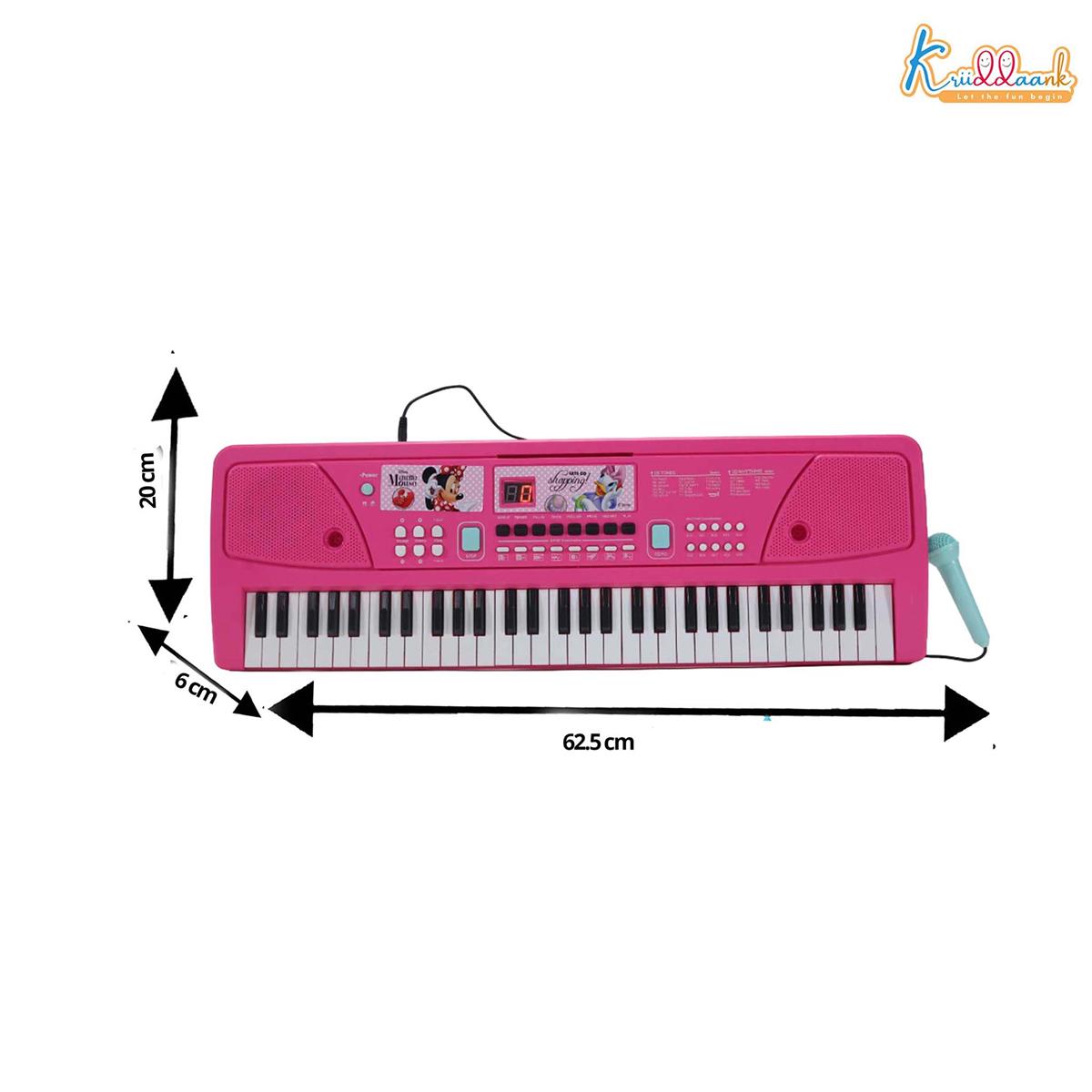 Kriiddaank Disney Minnie Mouse 61-Key Keyboard Piano for Kids