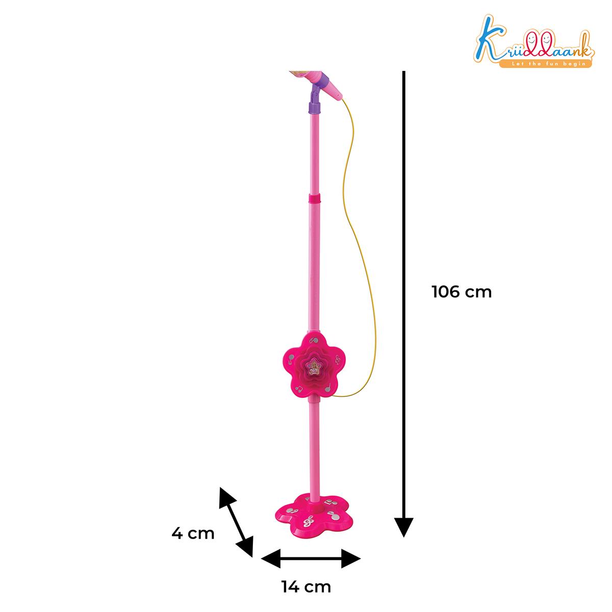 Kriiddaank Disney Princess Portable Karaoke Microphone for Kids with Adjustable Stand (Up to 106cm)