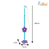 Kriiddaank Frozen Theme Karaoke Microphone with Adjustable Stand for Kids Sky blue
