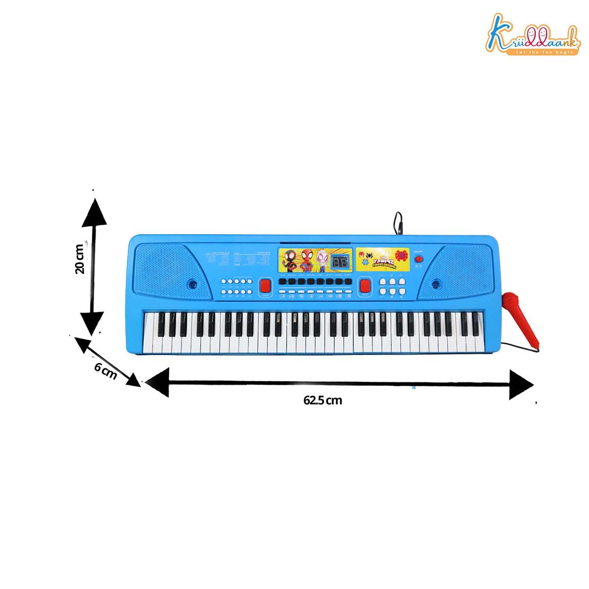 Kriiddaank Spiderman Keyboard Piano for Kids - 61 Key Blue