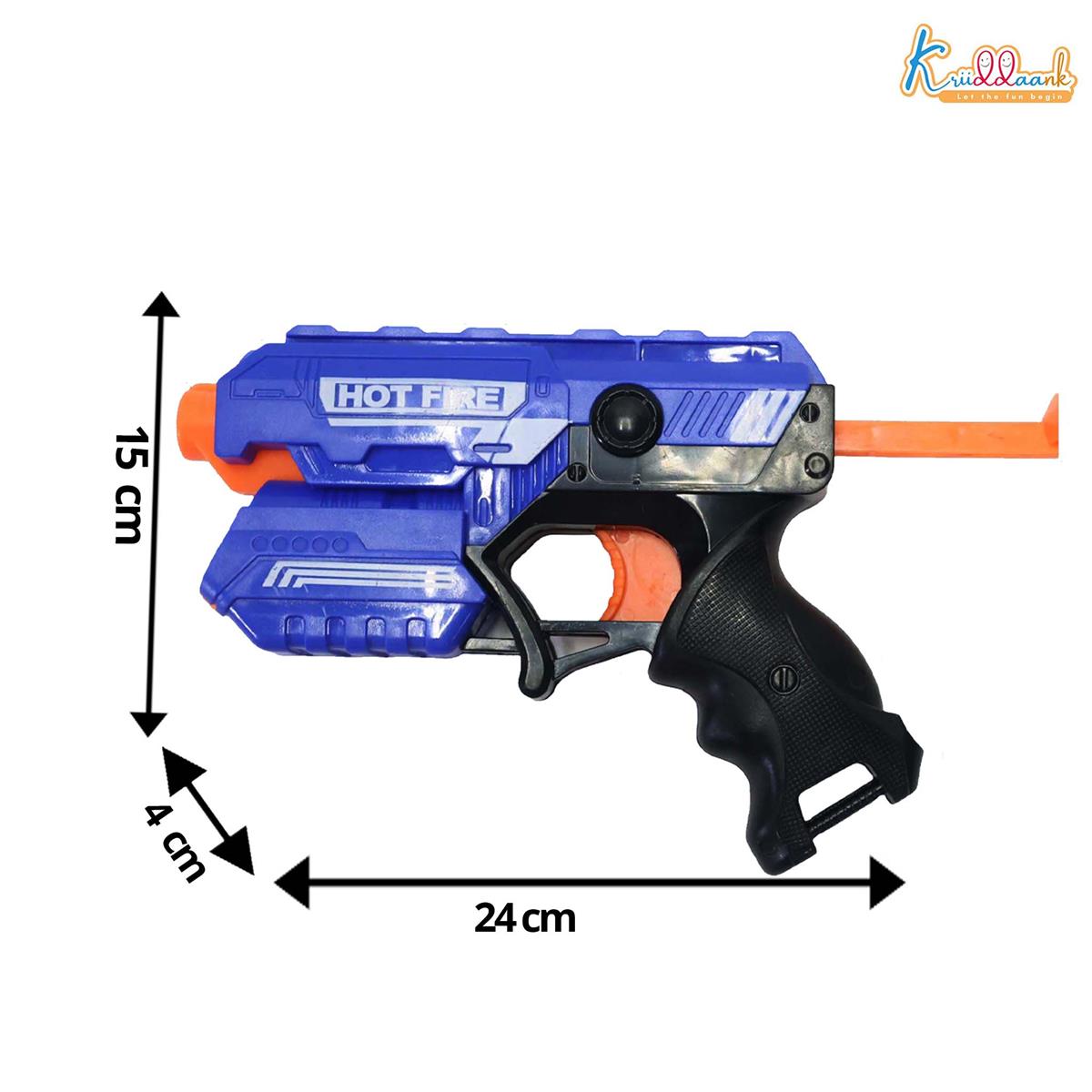 kriiddaank Blaze Storm Blaster Gun Toy for Kids - Soft Bullet Foam Dart Blaster with 10 EVA Bullets, Manual Single Shot Shooting Toy for Boys 3+ Years, Safe & Fun Action Playset, Multicolor