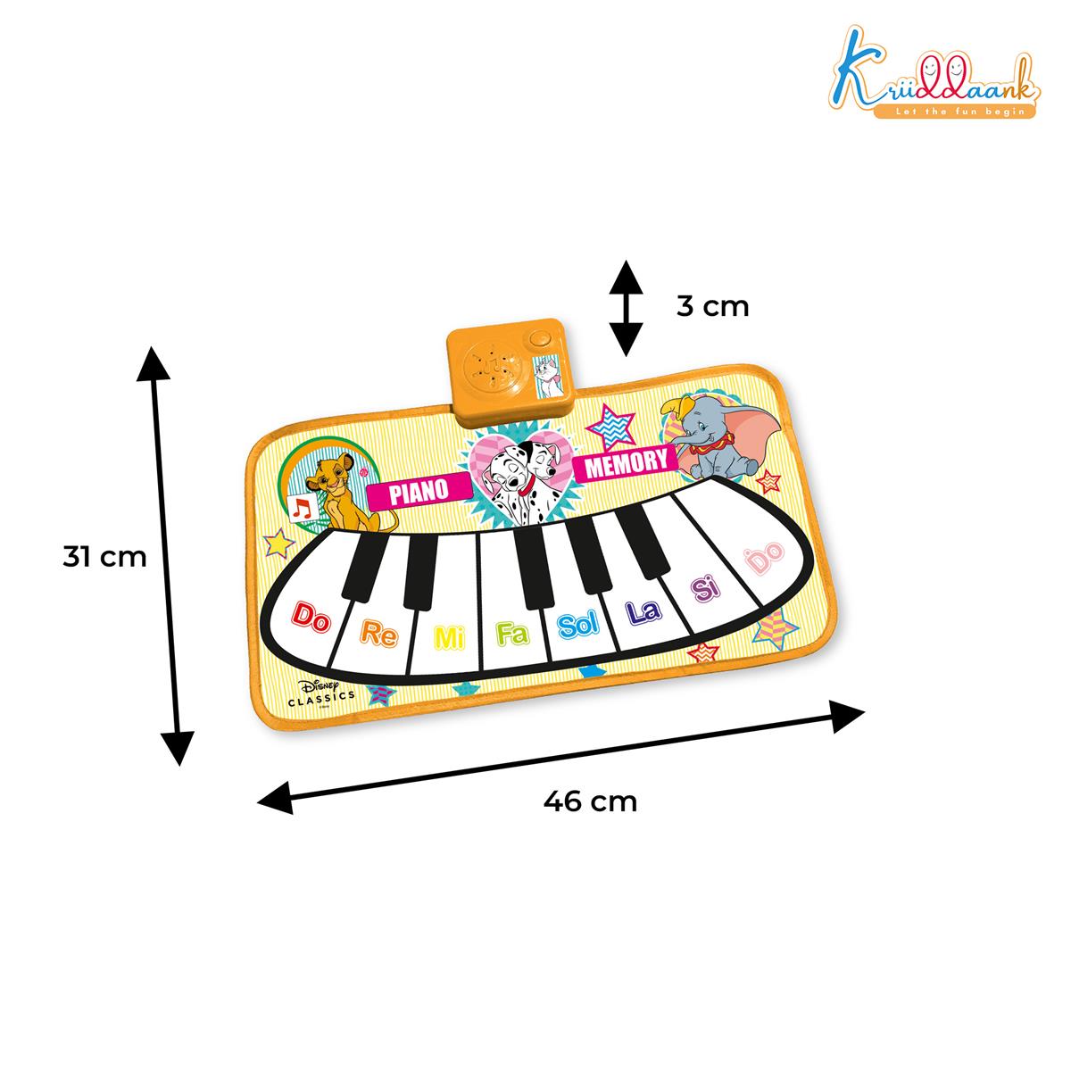 Kriiddaank Disney Piano Music Mat - Electronic Floor Keyboard for Toddlers & Kids