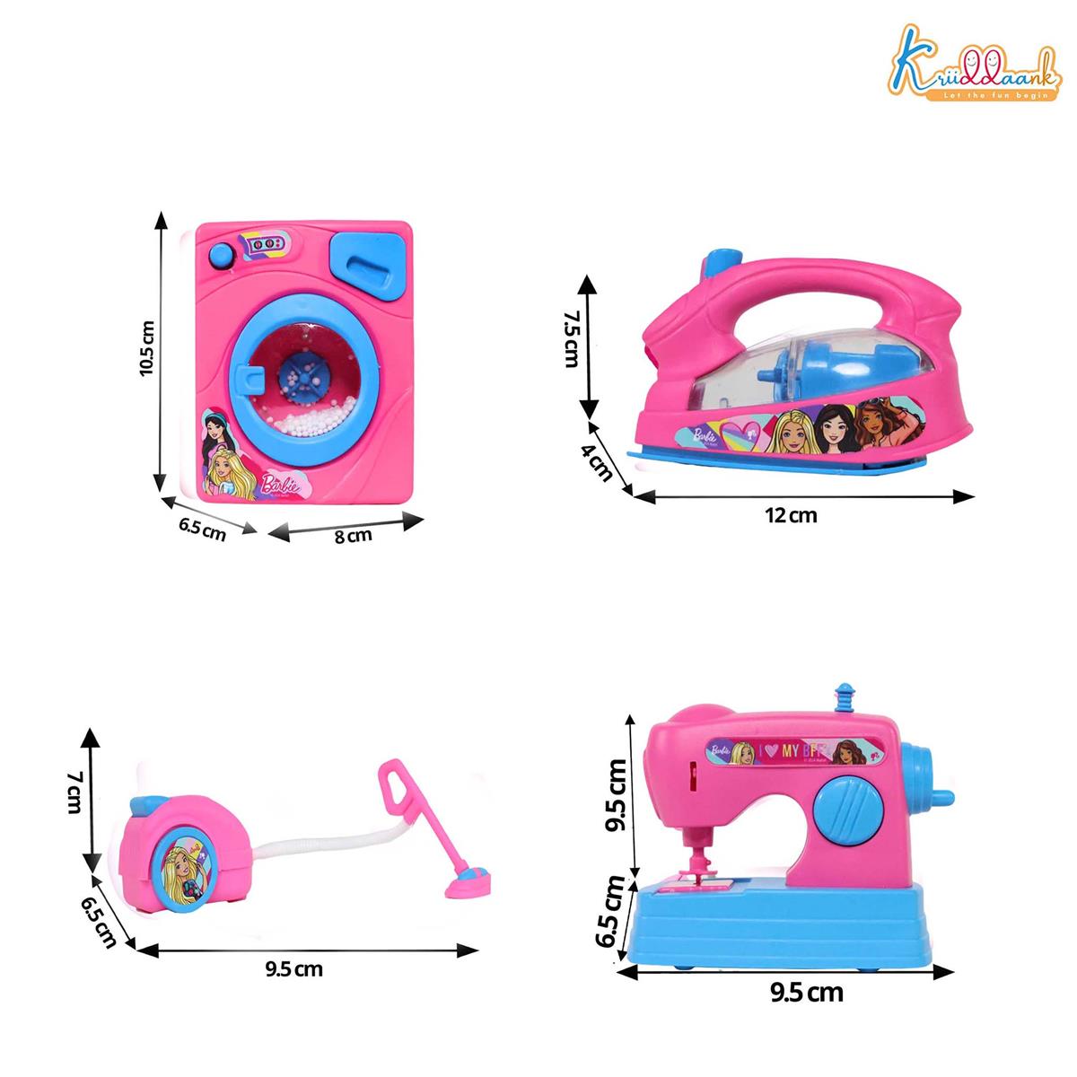 Kriiddaank Mattel Barbie Theme Household 4pc Role Play Set