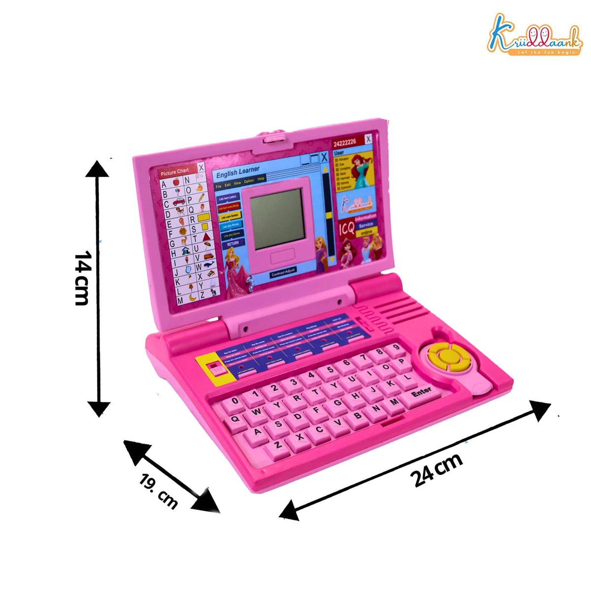 Kriiddaank Disney Princess Interactive English Learning Laptop for Toddlers