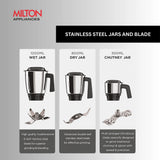 Milton Spire Mixer Grinder Red 3Jar