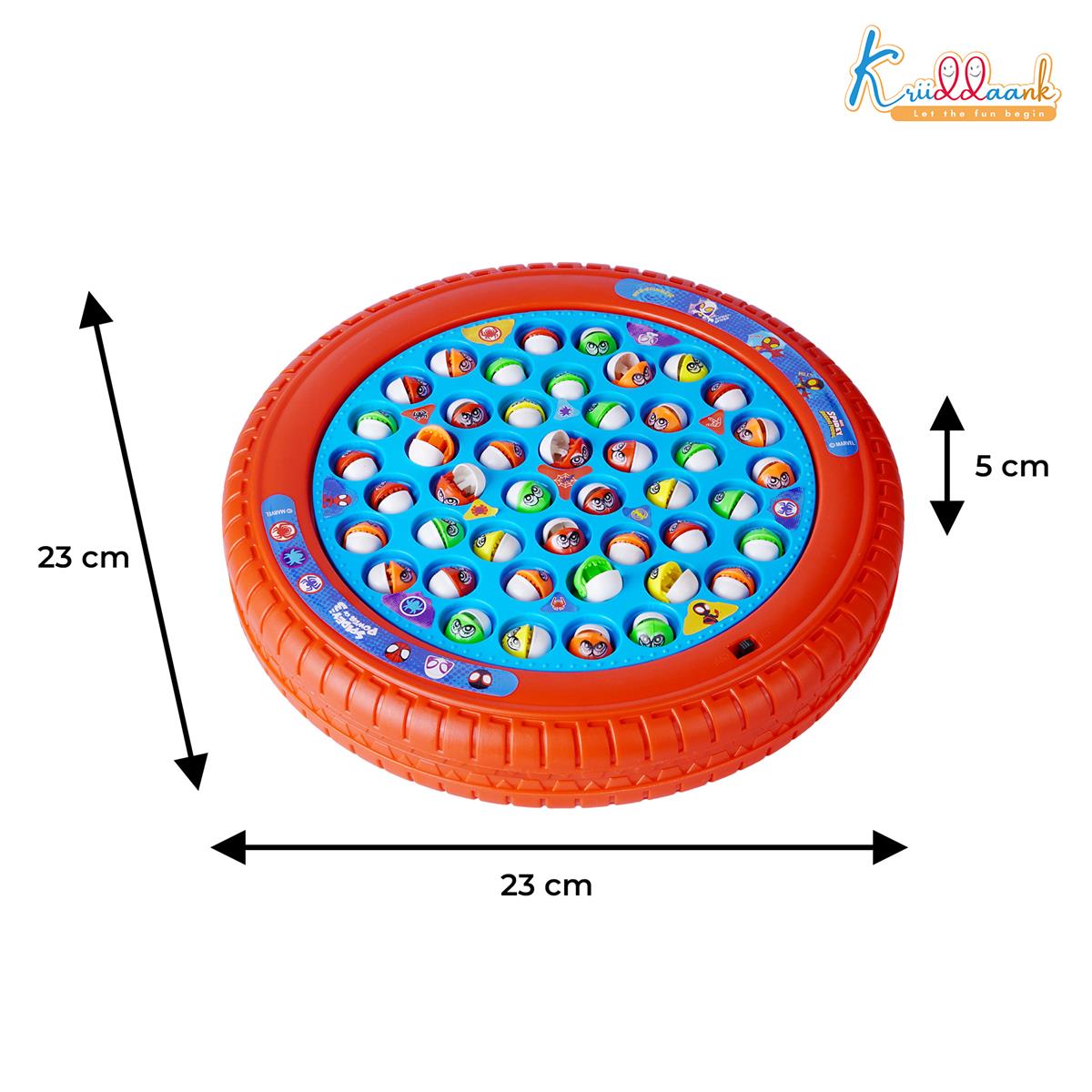 Kriiddaank Spiderman Theme Musical Rotating Fishing Game for Kids