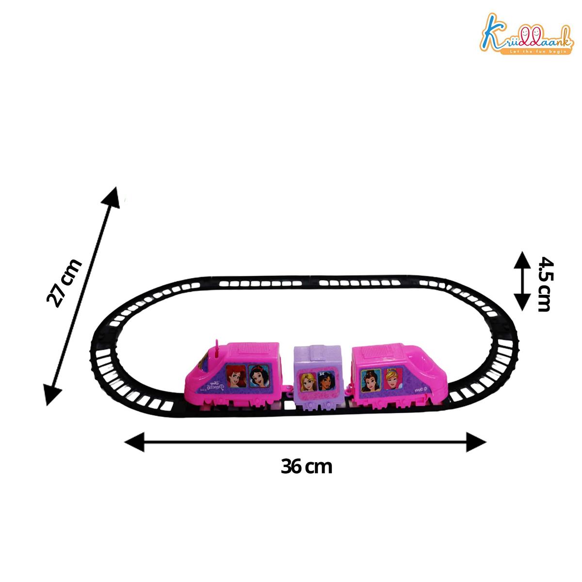 Kriiddaank Disney Princess Train Set for Girls- 11 Piece Pink
