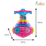Kriiddaank Stitch Dizzy Glow Top - LED Light & Music Spinning Top Toy for Kids