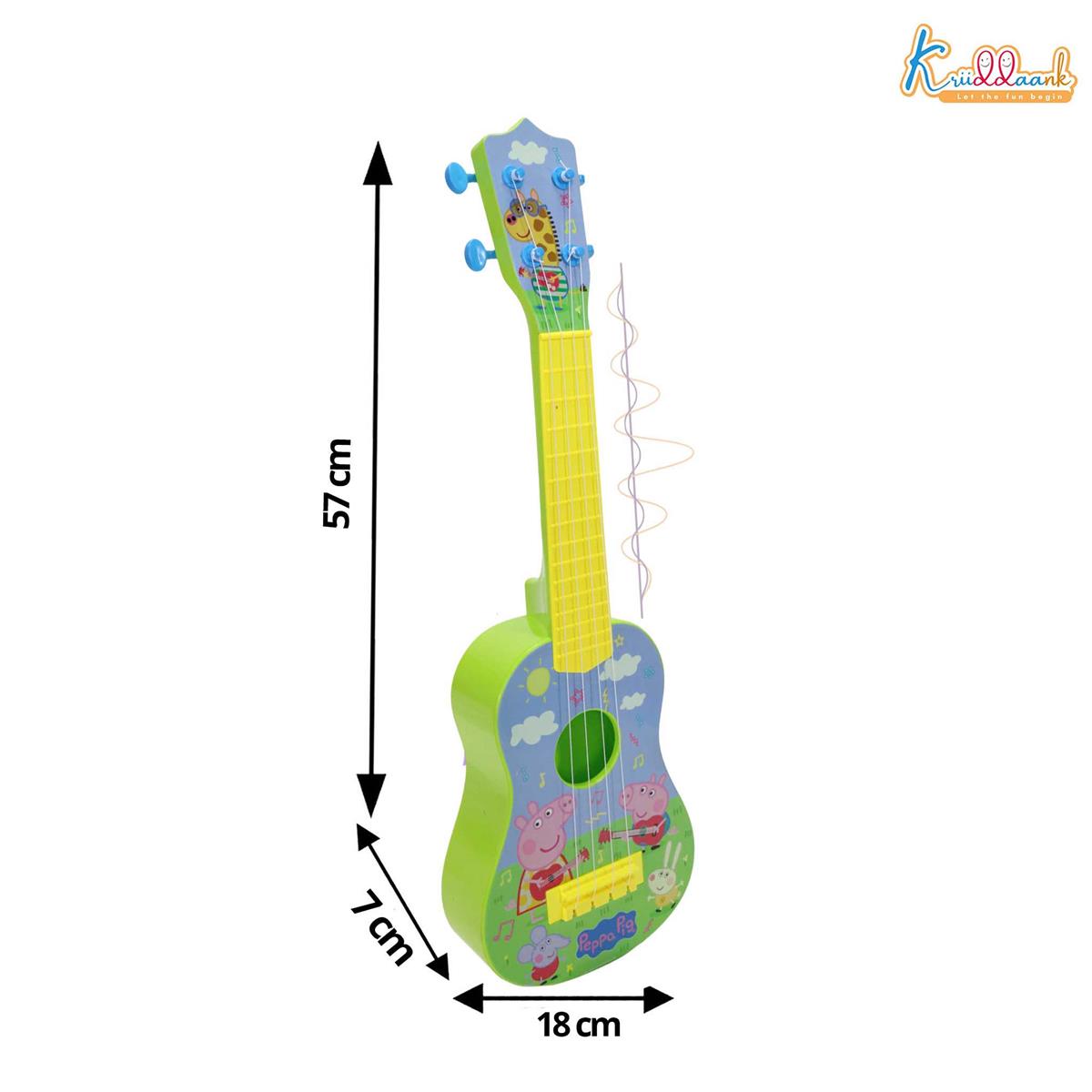 Kriiddaank Hasbro Peppa Pig Theme Big Guitar for Kids