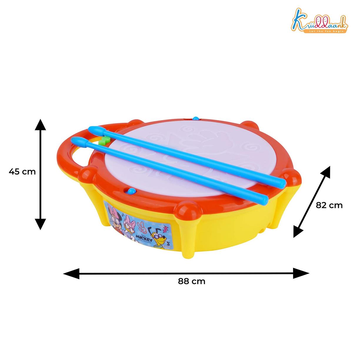 Kriiddaank Disney Mickey Mouse Flash Drum Musical Toy for Kids