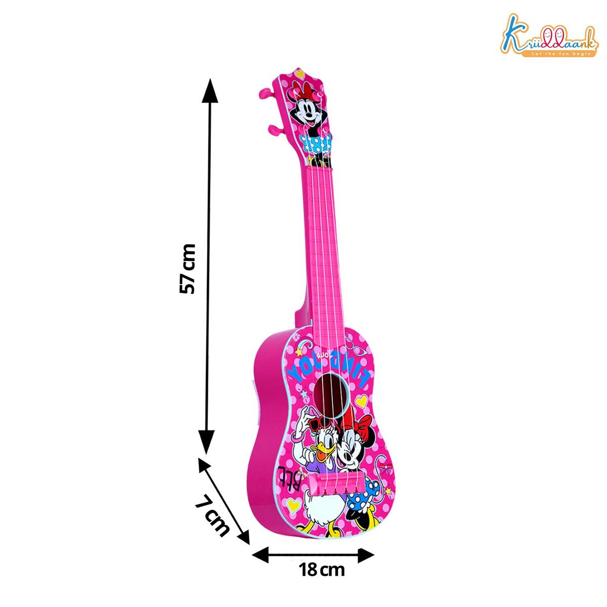 Kriiddaank Minnie Guitar Big - 4-String Musical Toy for Kids with Adjustable Tension