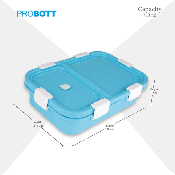 Probott Stainless Steel Lunch Box Blue 750ml