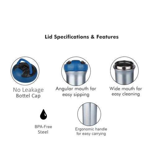 Probott Swipe Stainless Steel Water Bottle 600ml