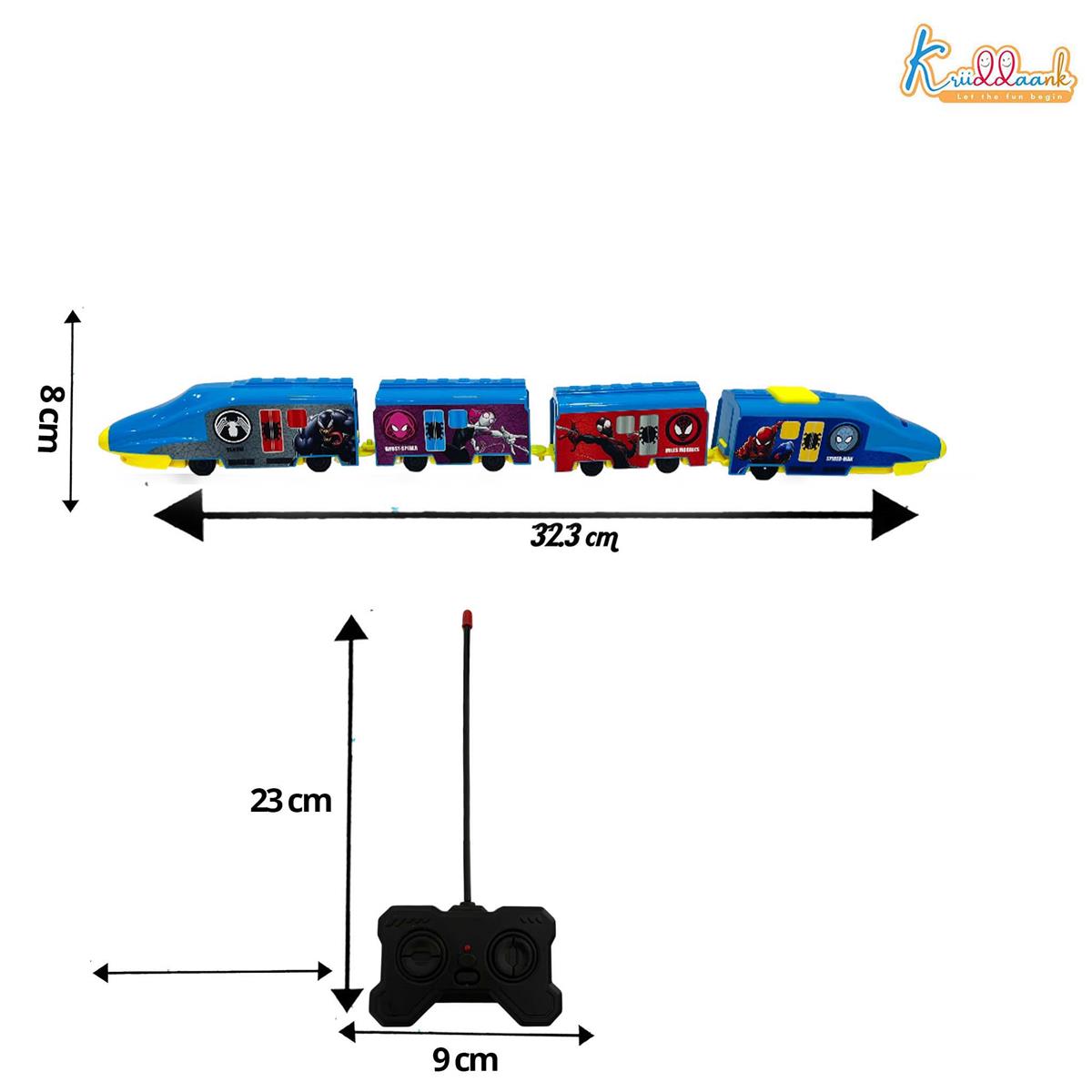 Kriiddaank Spiderman Theme RC Train Toy for Kids
