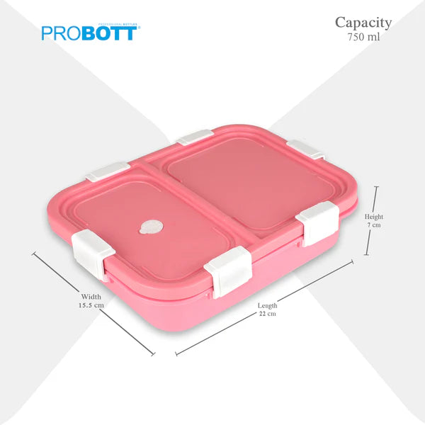 Probott Stainless Steel Lunch Box Pink 750ml