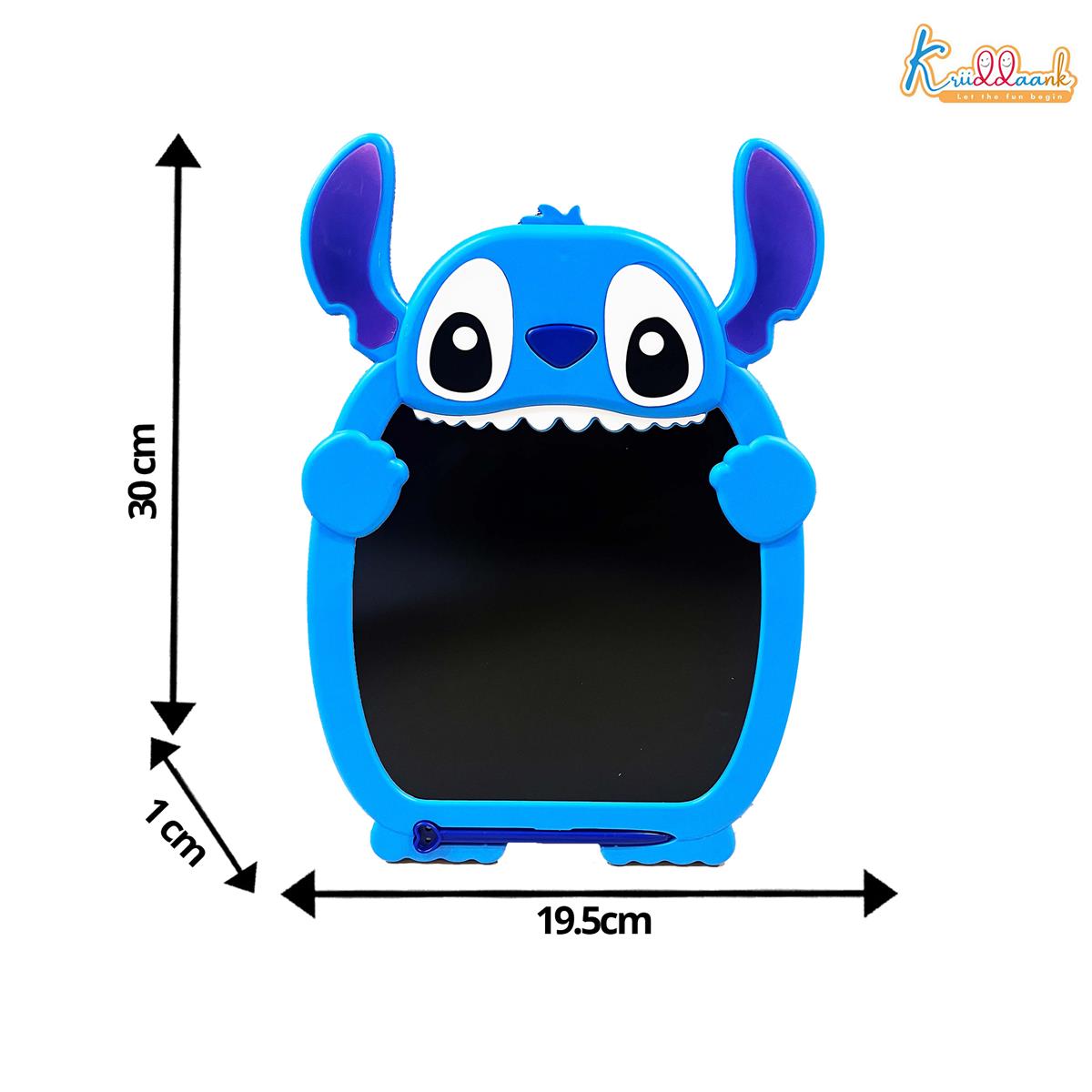 Kriiddaank Stitch LCD Writing Magic Tablet for Kids - 8.5 Inch Colorful Drawing Pad, Blue