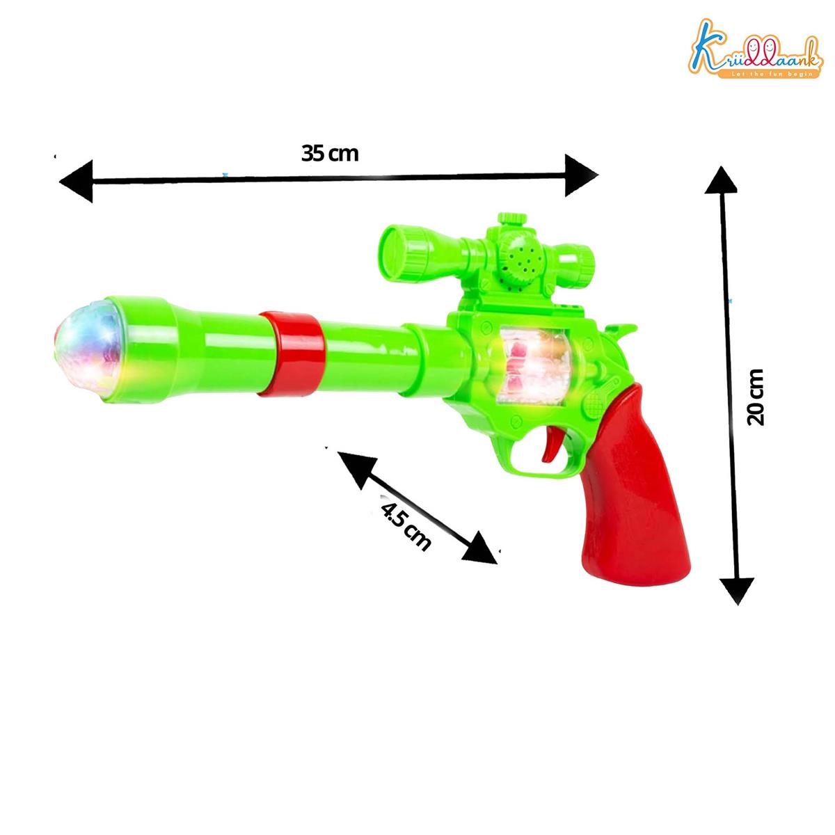 Kriiddaank Strike Gun Toy - Kids Safe Soft Bullet Blaster with Foam Bullets, Sound & Projection Lights