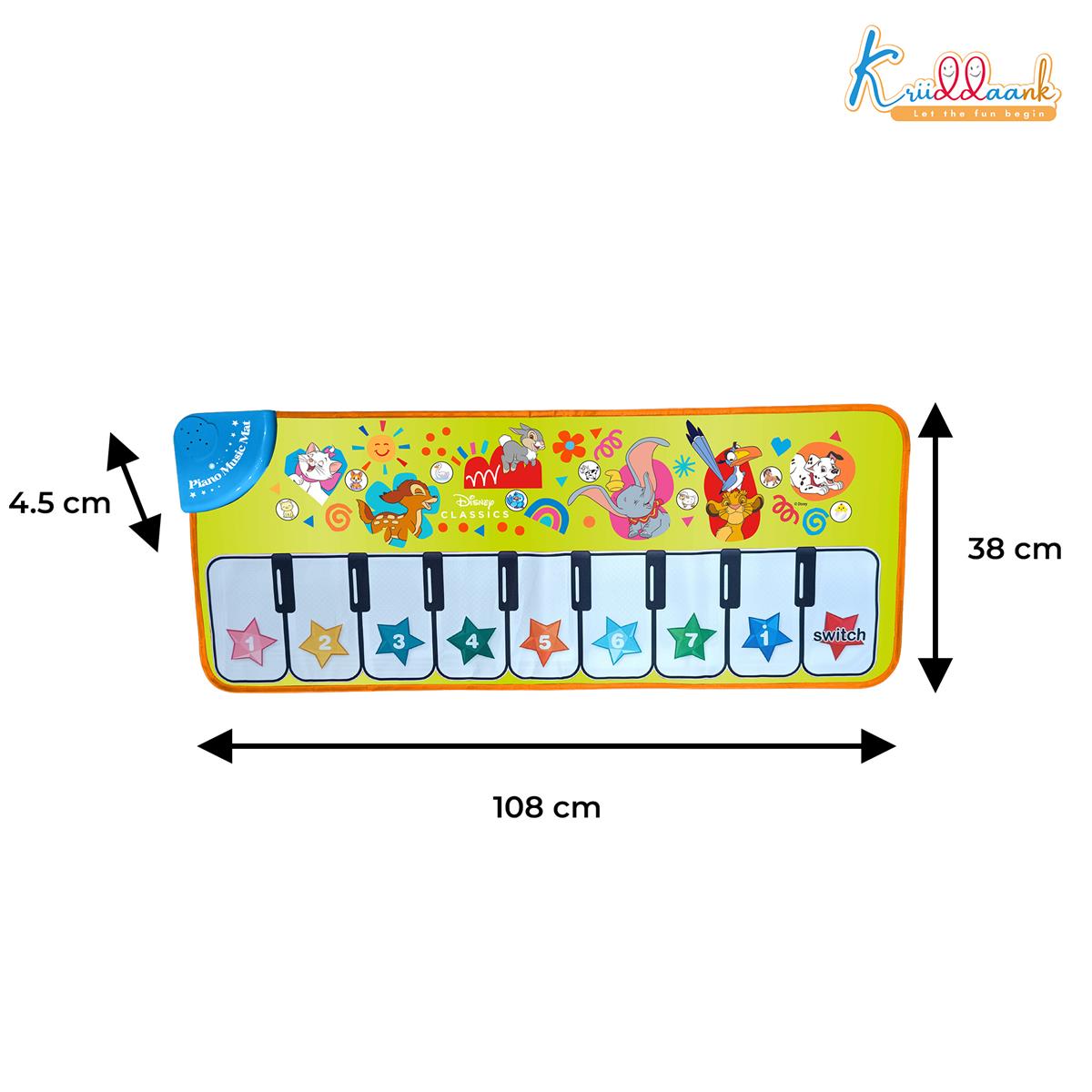 Kriiddaank Piano Music Play Mat for Kids - Classical Interactive Musical Floor Mat