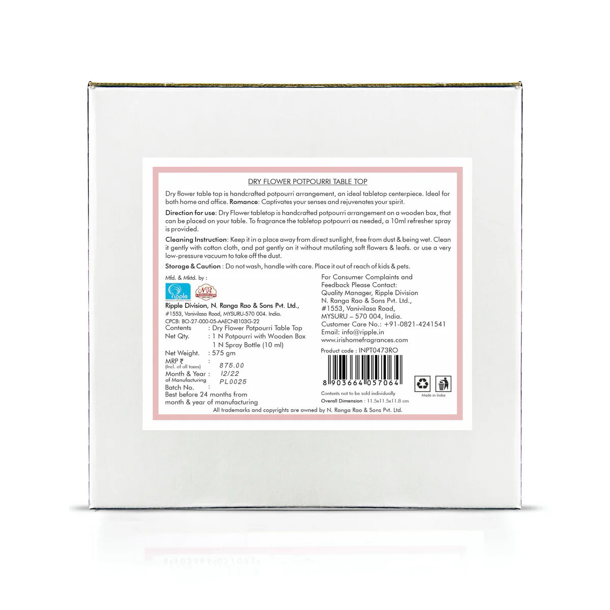 IRIS Romance Table Top Potpourri 10ML