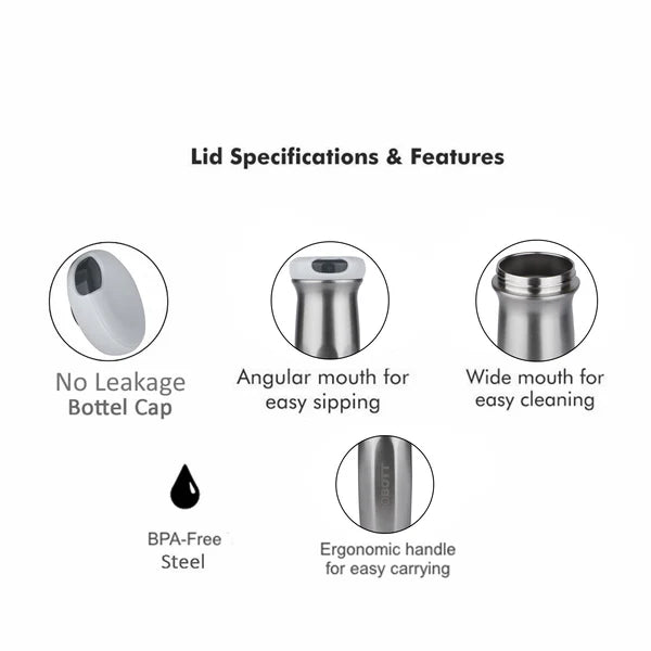 Probott Stainless Steel Water Bottle Silver 600ml