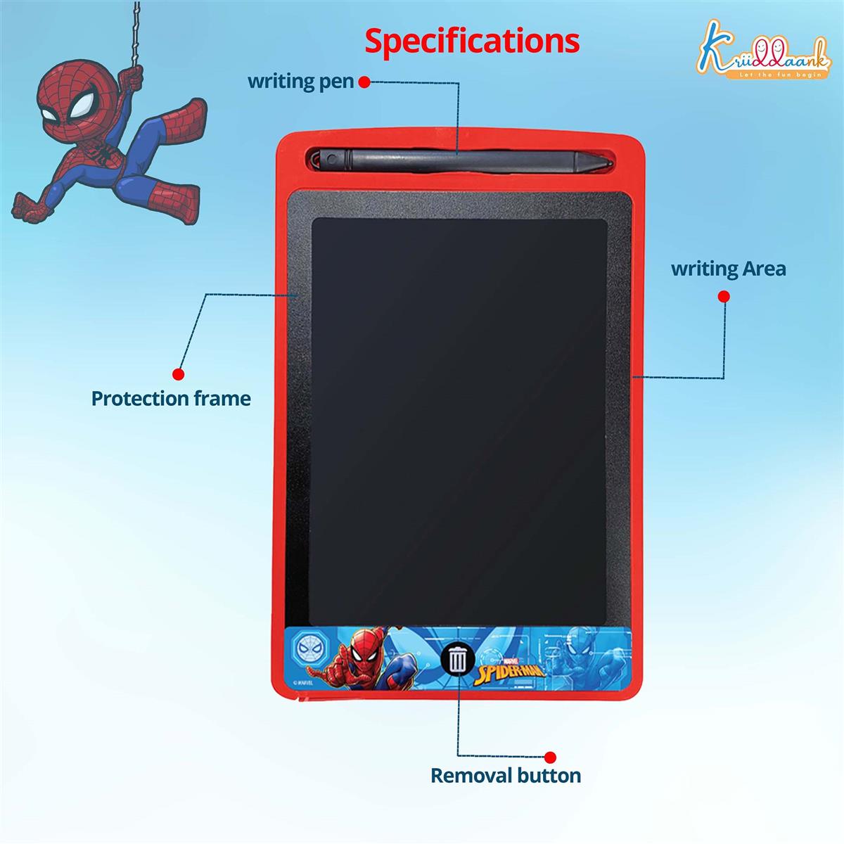 Kriiddaank Pack of 12 LCD Writing Tablet 8.5 Multicolor