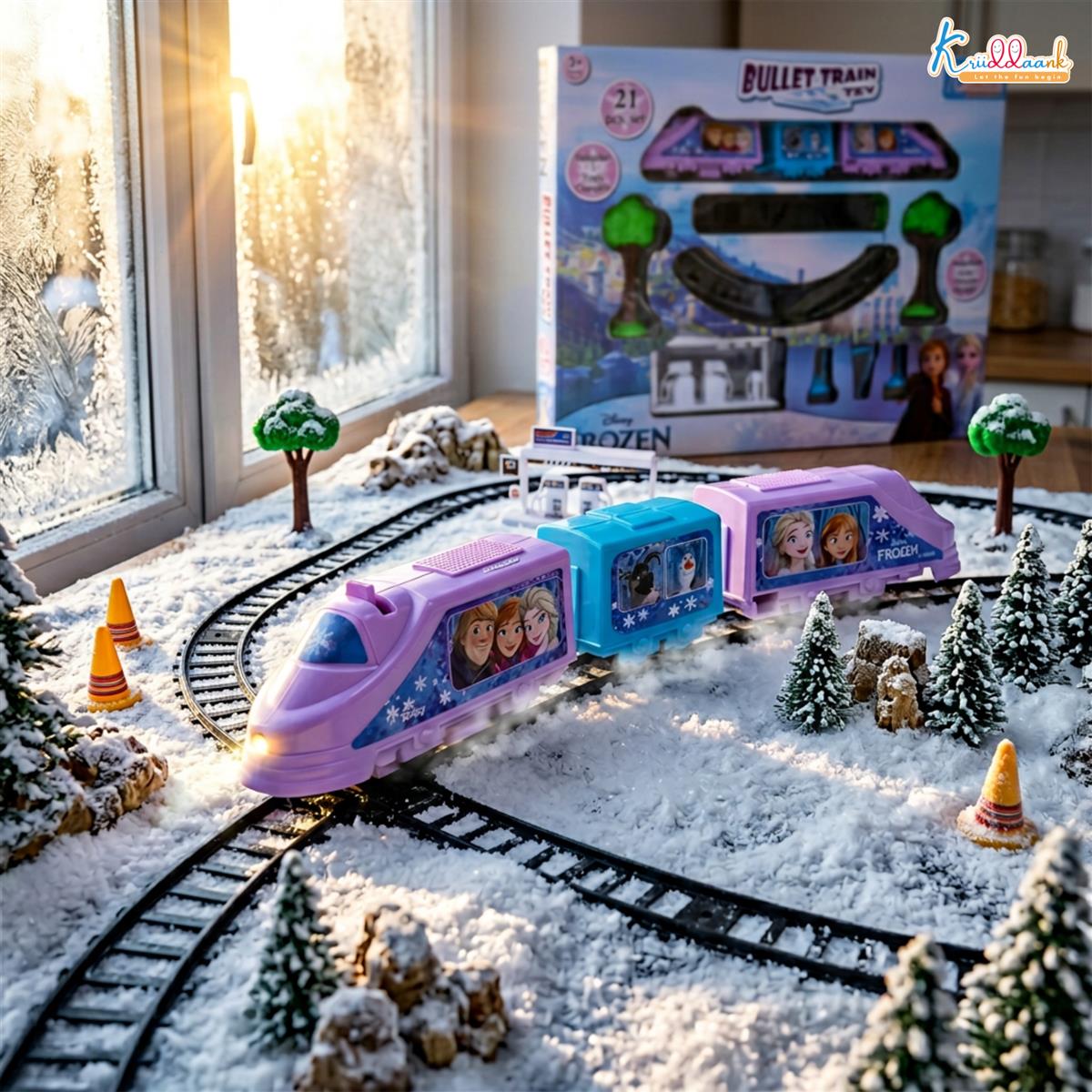 Kriiddaank Frozen Theme Train Set