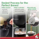 Wonderchef Veneto Brew Coffee Machine Black 600ml