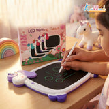 Kriiddaank 8.9" Unicorn LCD Writing Tablet for Kids, White