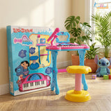 Kriiddnnak Disney Stitch Theme Little Pianist Keyboard Set for Kids