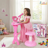 Kriiddaank Disney Princess Little Pianist Keyboard Toy with Microphone & Stool