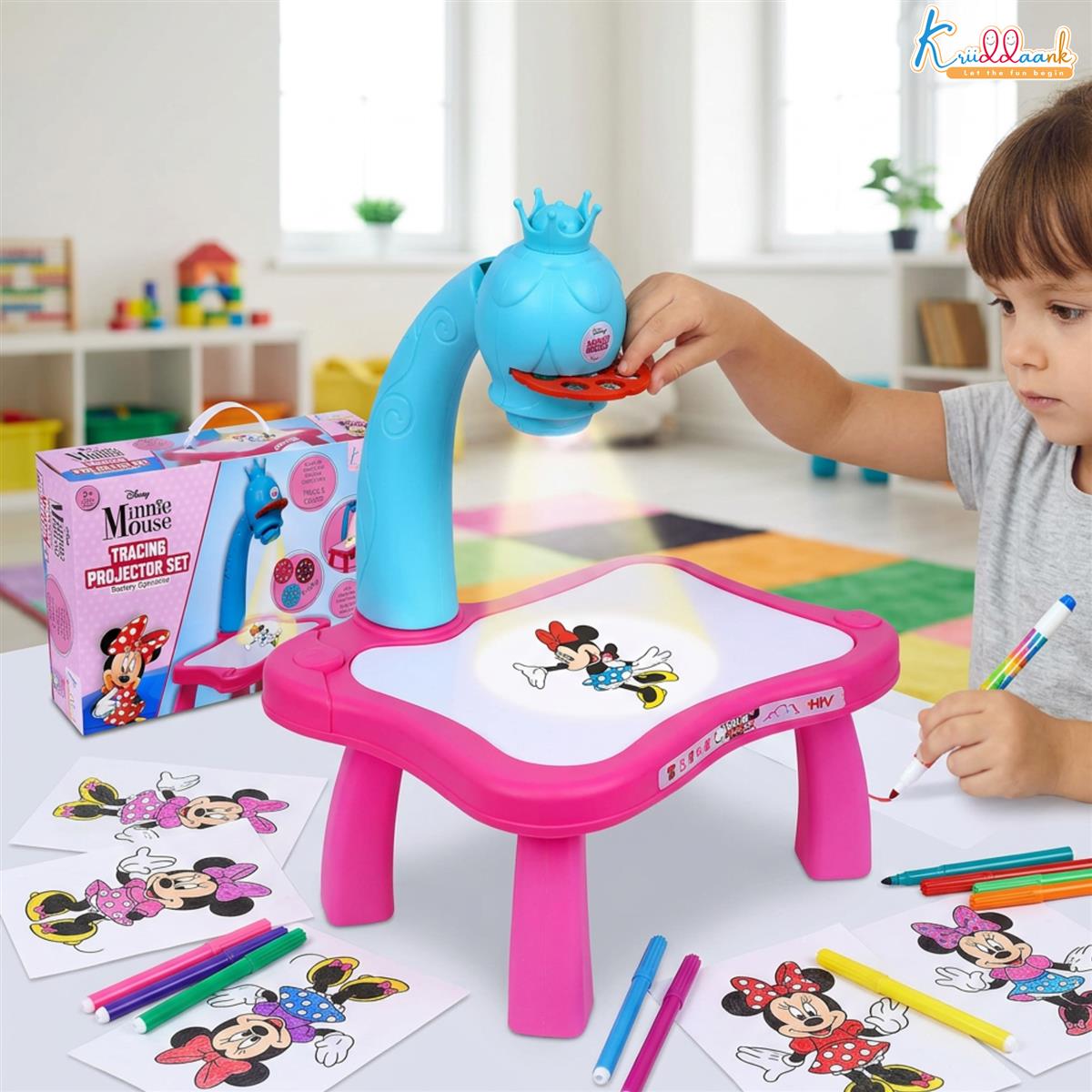 Kriiddaank Minnie Mouse Tracing Projector Set for Kids