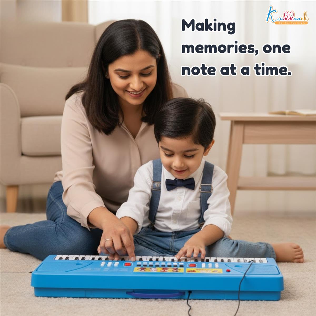 Kriiddaank Spiderman Keyboard Piano for Kids - 61 Key Blue