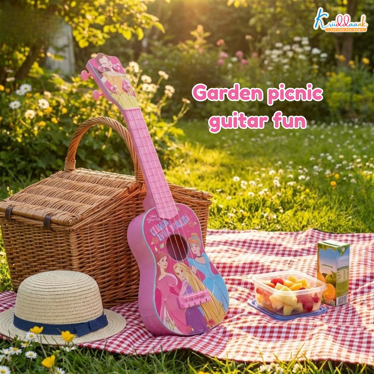 Kriiddaank Disney Princess Theme Big Guitar Toy for Girls