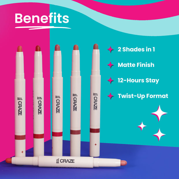Swiss Beauty Duo Lip Colour Bold & Light Shades